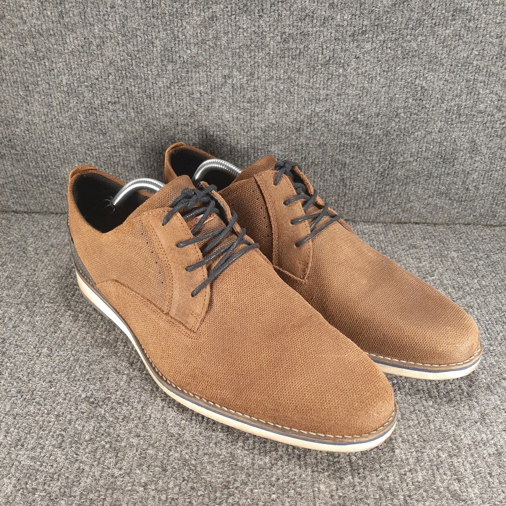 Bull Boxer Leather Lace Up Shoes Mens Size US 12 EU 45 Brown Casual Oxfords